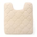 Betterbeds 21 x 24 in Embroidered Memory Foam Contoured Bath Mat Tapioca BE372854